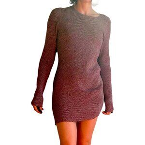 Remain Birger Christensen Sz 6 Purple Knit Asymmetric Hem Mini Dress